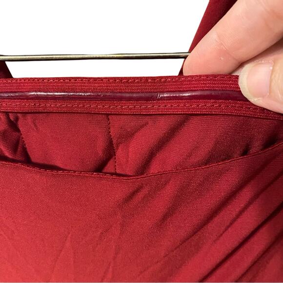 Truth & fable NWT Deep Red Maxi Dress Multi-way halter large made in turkey - Picture 11 of 11